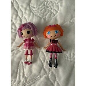 Lalaloopsy Mini Dolls Orange  Pink Hair Bea Spells a lot & Pillow Feather Head